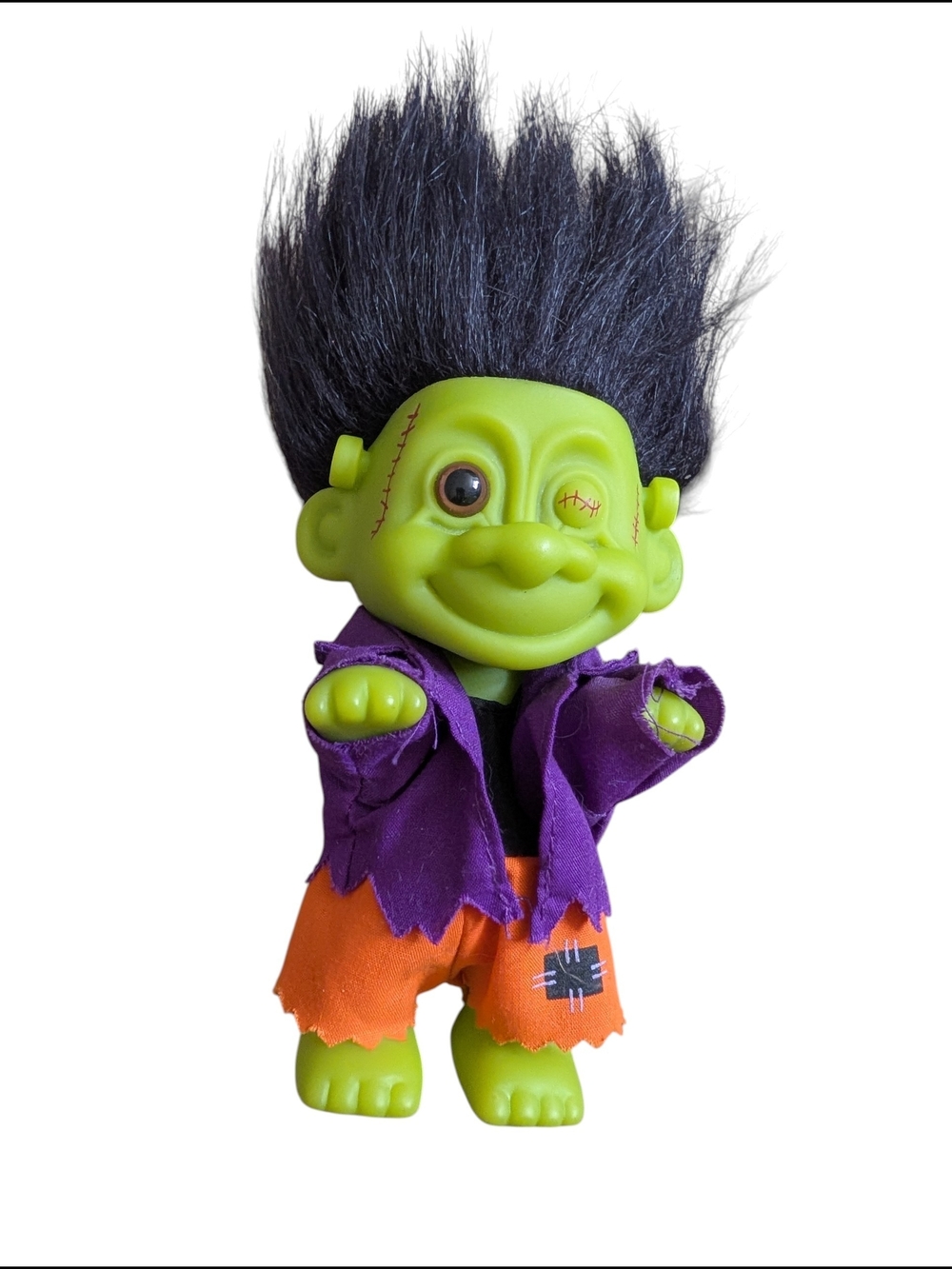 Vintage 90s Russ Berrie Troll Doll Frankenstein Halloween Monster Rare